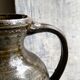 Large brutalist workshop carafe in glazed stoneware, signed, circa 1970.