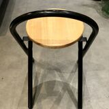 Wood and metal stool