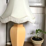 Pied de lampe en céramique craquelée vintage
