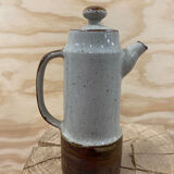 Japanese teapot in gray and brown stoneware