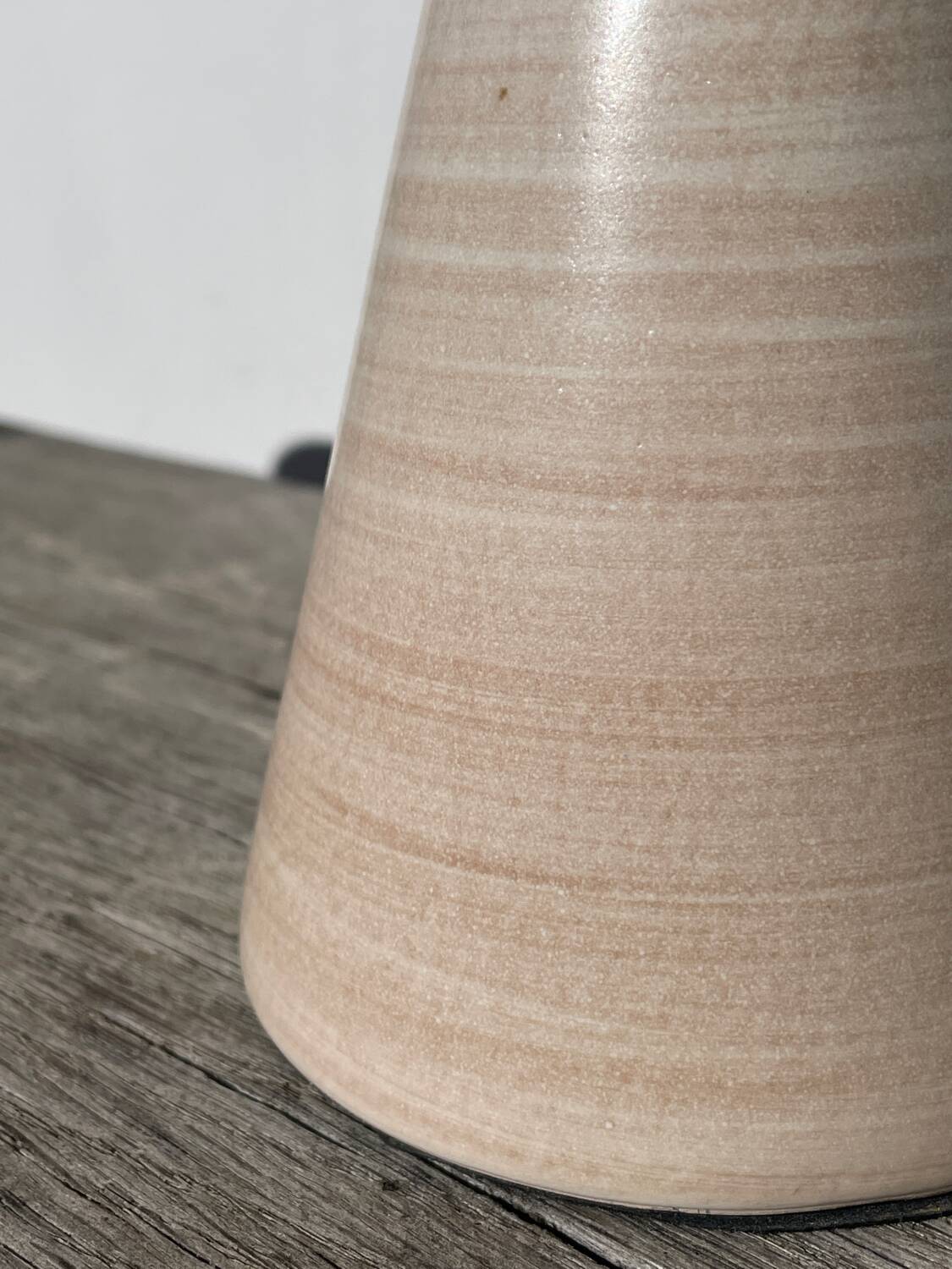 Cone-shaped ceramic lamp signed Le Dauphin