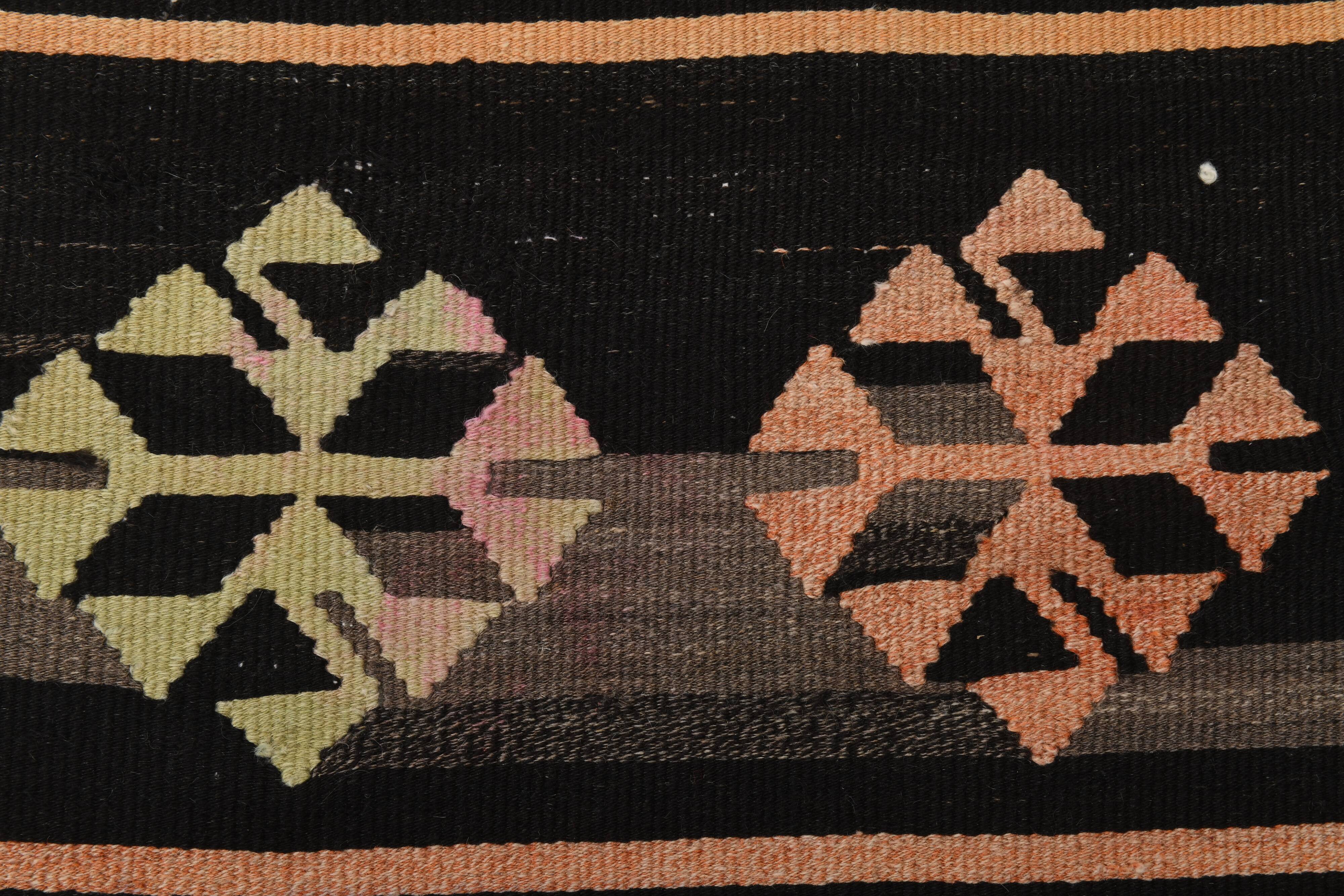 2x7 Salmon Beige Vintage Kilim Runner Rug, 64x226Cm