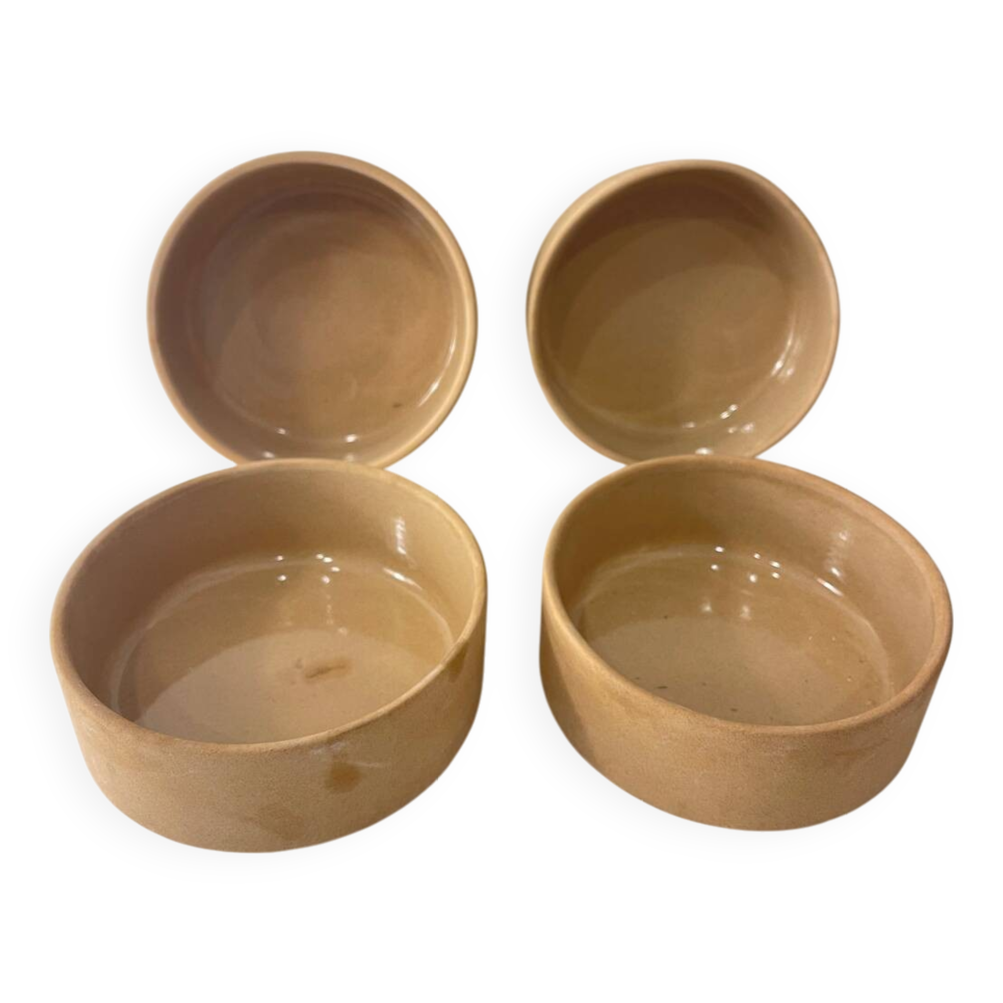 Stoneware ramekins from Gien for Le Creuset, 1970