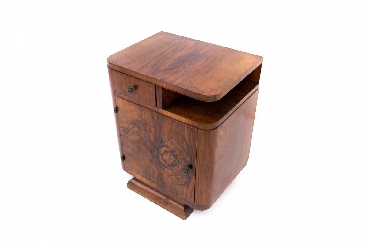 Pair of Art Deco bedside tables, Poland, 1930s.