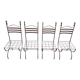 Ensemble de 4 chaises de jardin en fer XXe