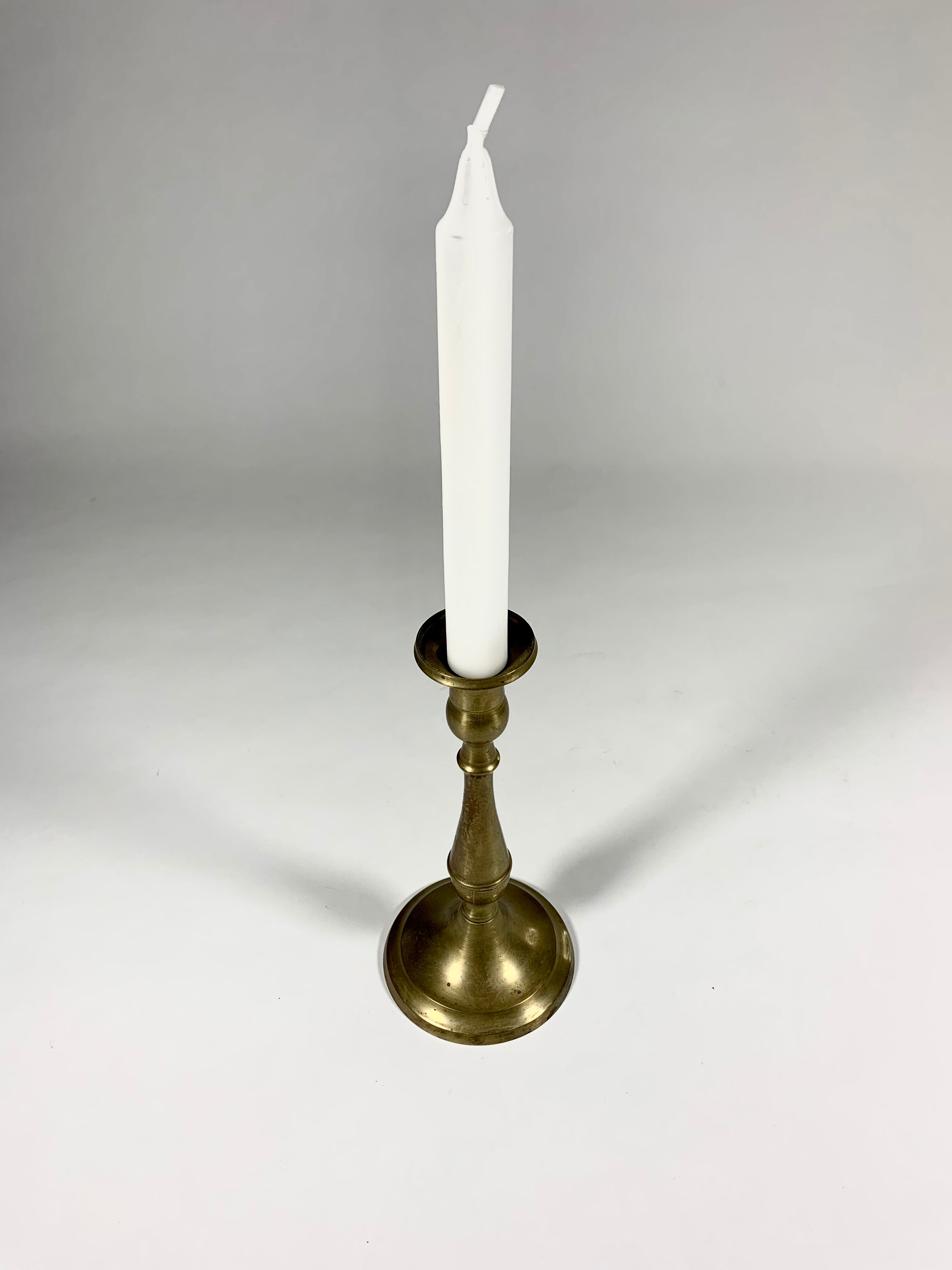 Candlestick in patinated gilded copper late nineteenth century