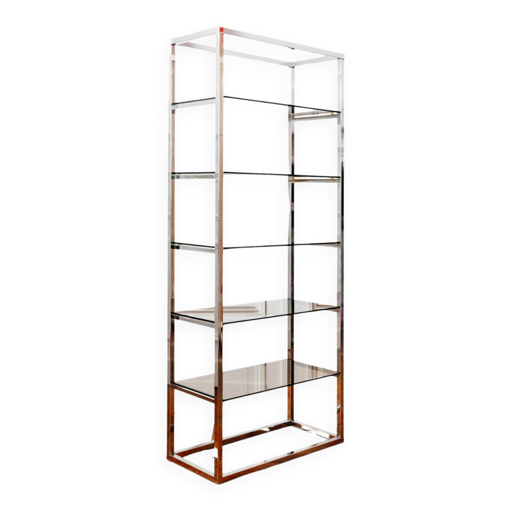 Vintage 1970s chrome shelf