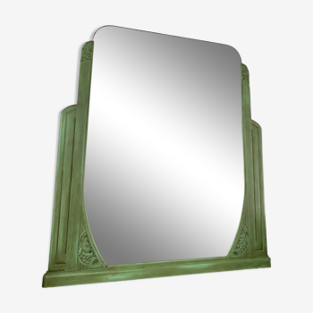 Green art deco mirror