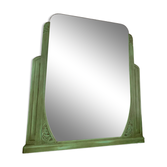 Green art deco mirror