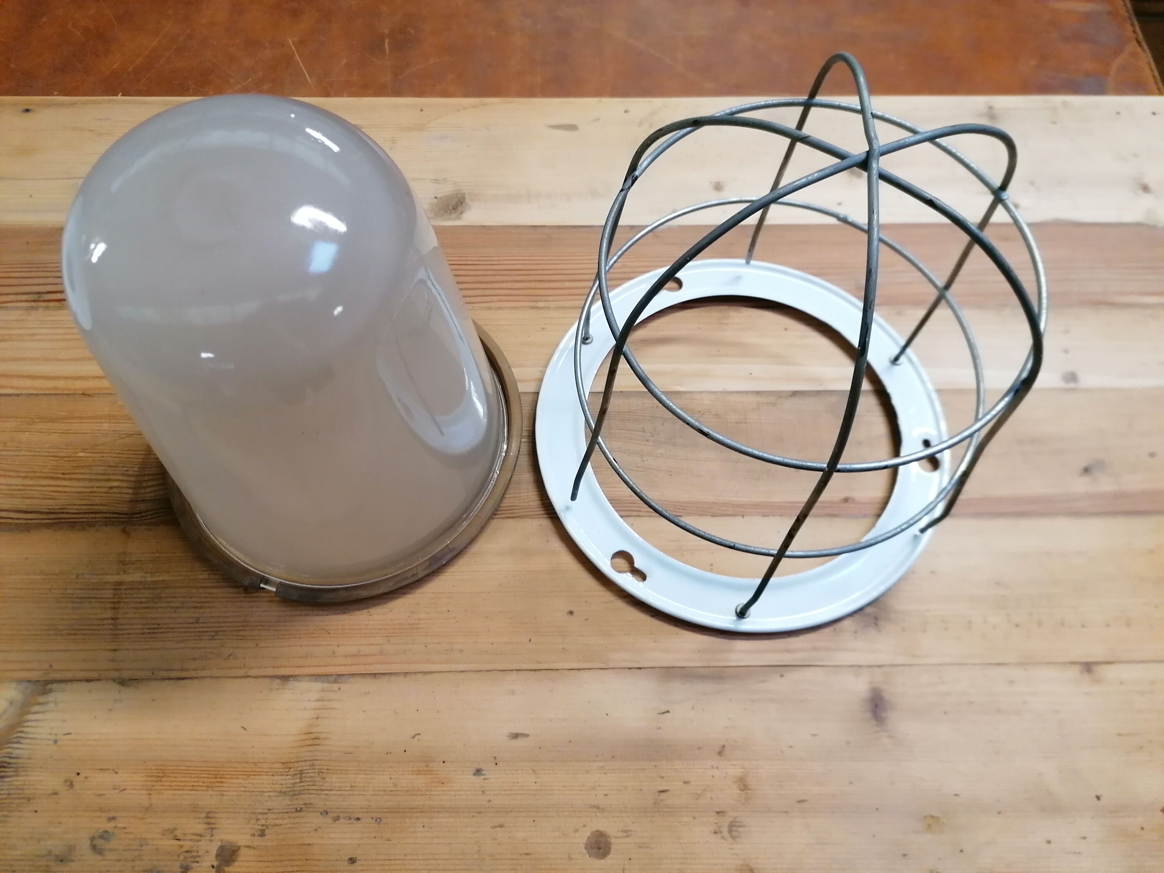 Set of 3 vintage Czech industrial pendant lights, 1950s