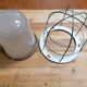 Set of 3 vintage Czech industrial pendant lights, 1950s