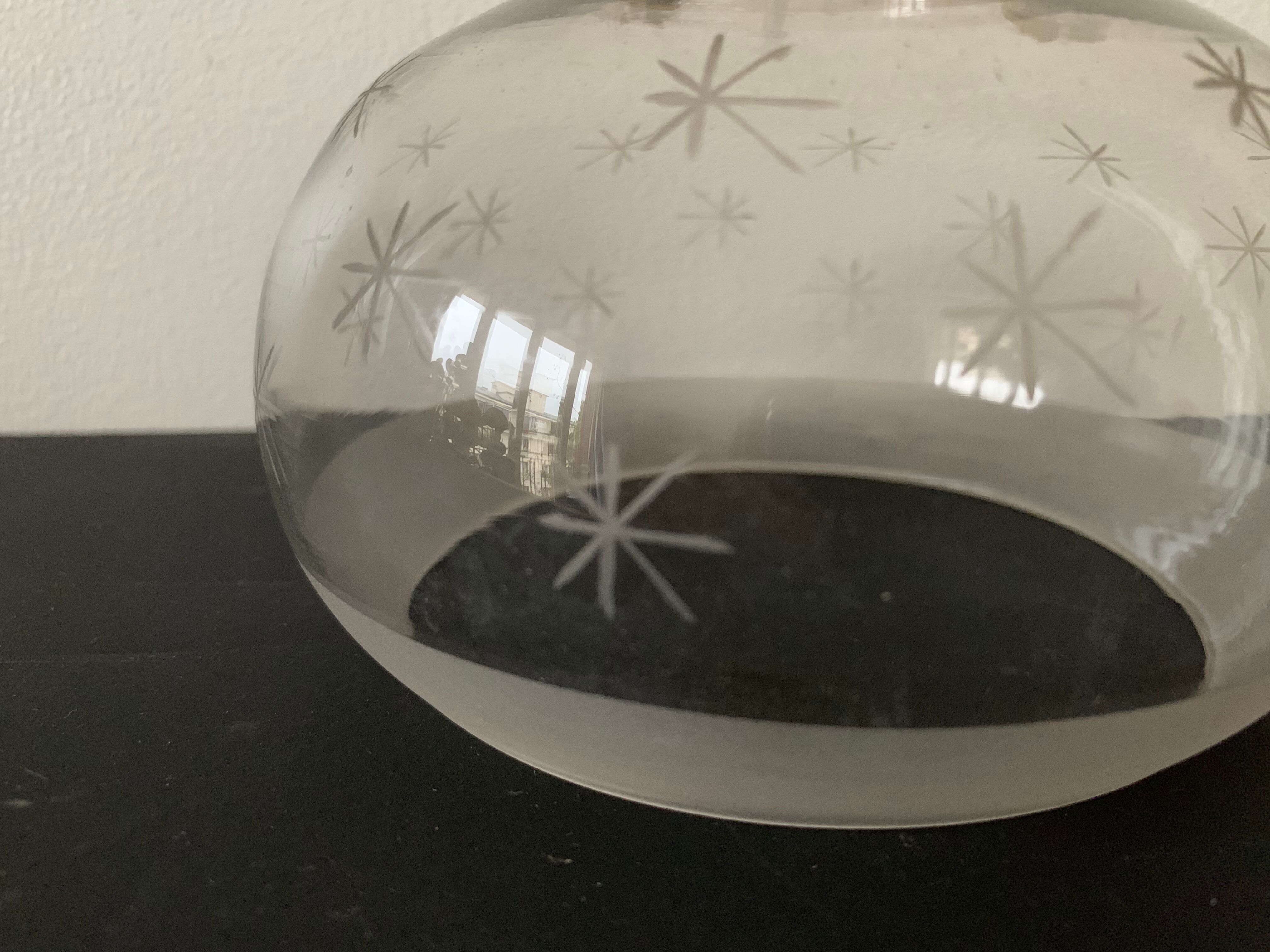 Antique glass lampshade