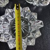 3 glass ashtrays