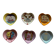 6 small heart-shaped porcelain plates Philippe Deshoulieres Salvador Dali