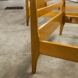 Pair of 1960 Scandinavian twin beds in solid beech