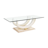 Faux elephant tusk coffee table Maison Jansen for Ralph Pucci Collections Italy