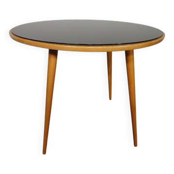 Glass and Cherrywood Table, 1960s