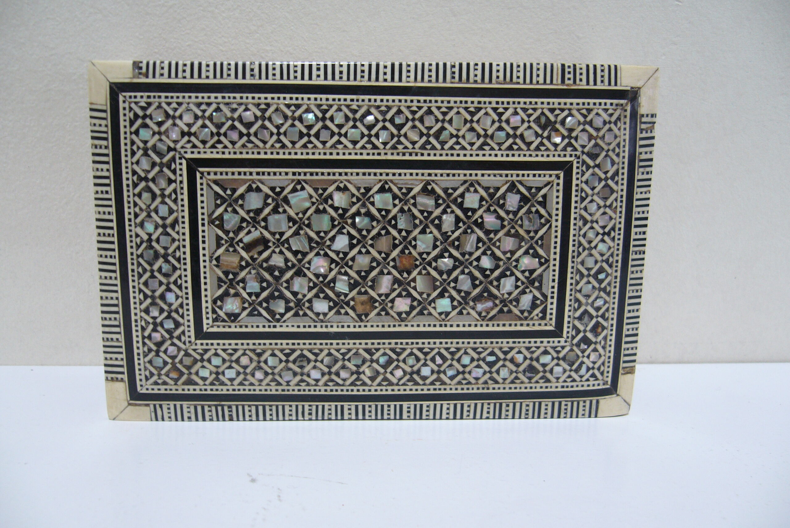 Oriental-style mother-of-pearl wooden box