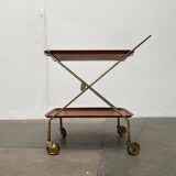 Mid-Century Teak and Metal Folding Bar by Silva Denmark, 1960s
