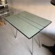Vintage folding table light blue formica
