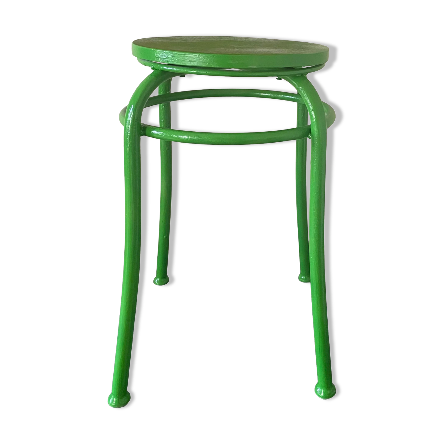 Metal and wood stool