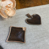 Bronze spade and diamond ashtrays
