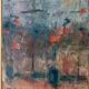 Abstract oil on canvas "warm tones", mid-20th century