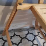 Chaises pliantes bois verni estampillées otk n°23