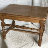 Low stool, thin turned legs with spacer