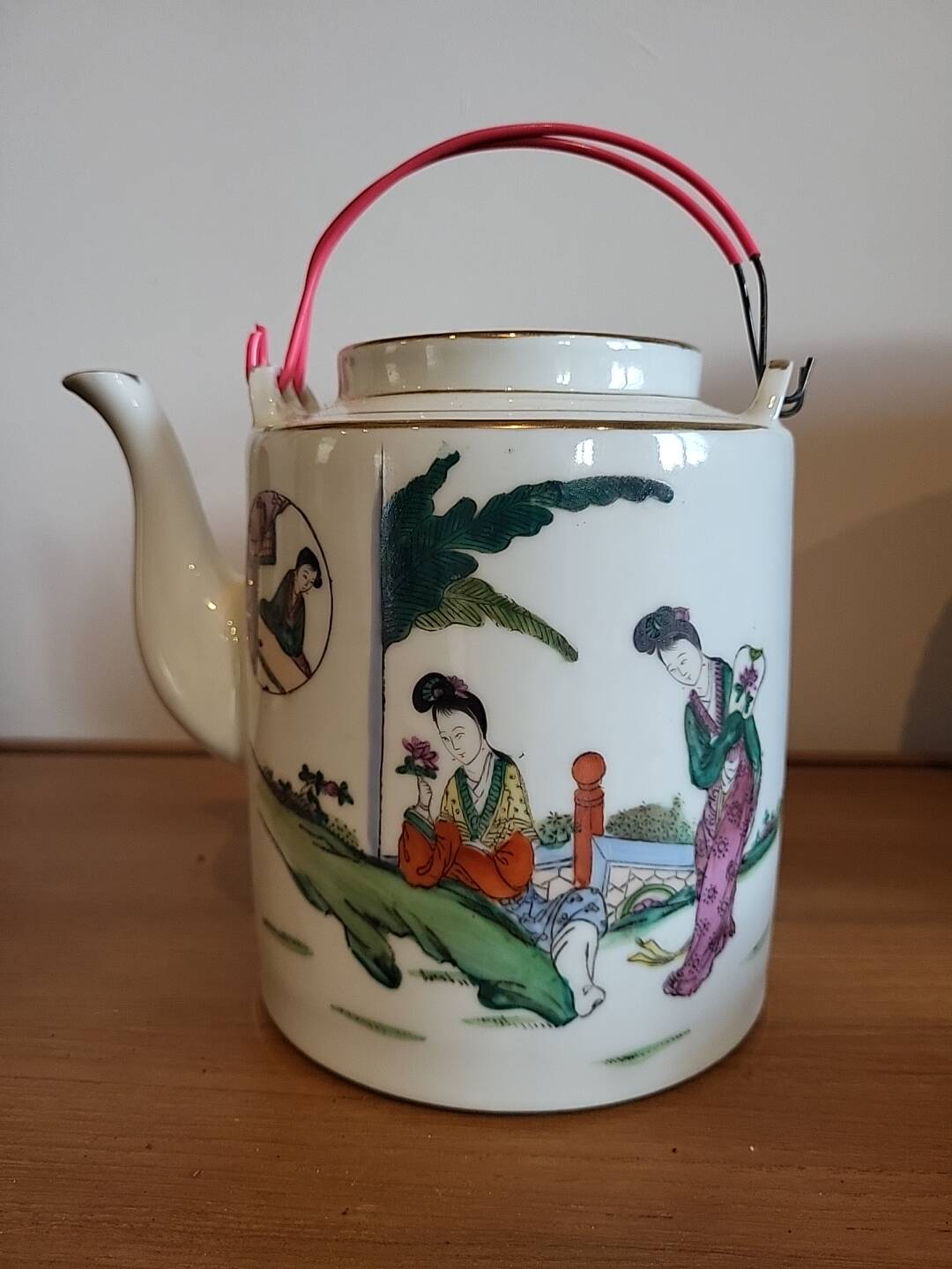 Vintage tea set and basket