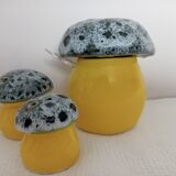 70s earthenware condiment set