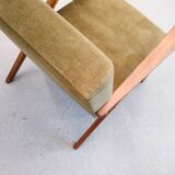 Mid-Century Accent Chair Model B-310 Var in Forest Green Velvet