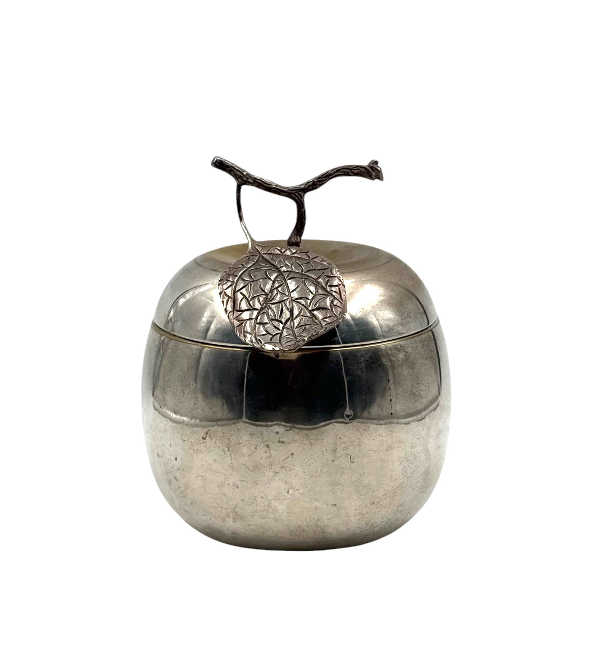 Seau à glace en argent moderne, Teghini Firenze Italie 1970