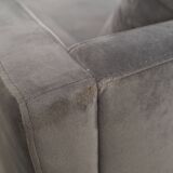 Canapé d'angle en velours argenté, design scandinave, années 00