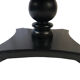 Table circulaire en bois noirci, pied central balustre