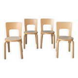 Set of 4 Chair 66, Alvar Aalto, Artek