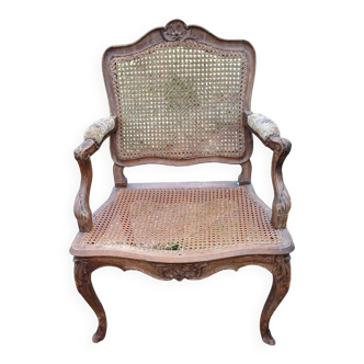 Louis Philippe Armchair Wood and Cannage
