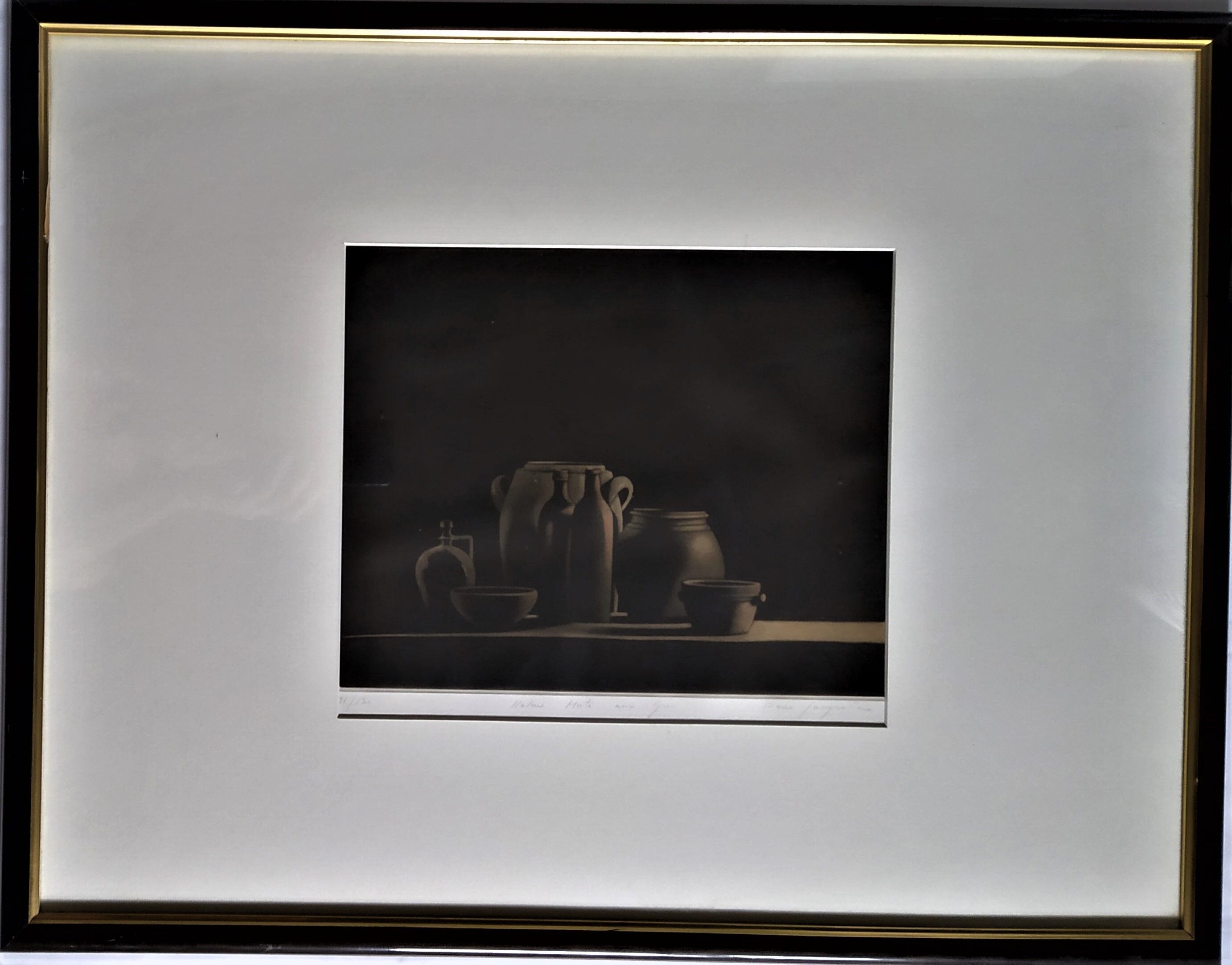 Aquatint engraving "Still Life with Sandstone"