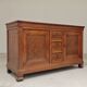 Antique solid wood workbench, dough cabinet from the 18th century.