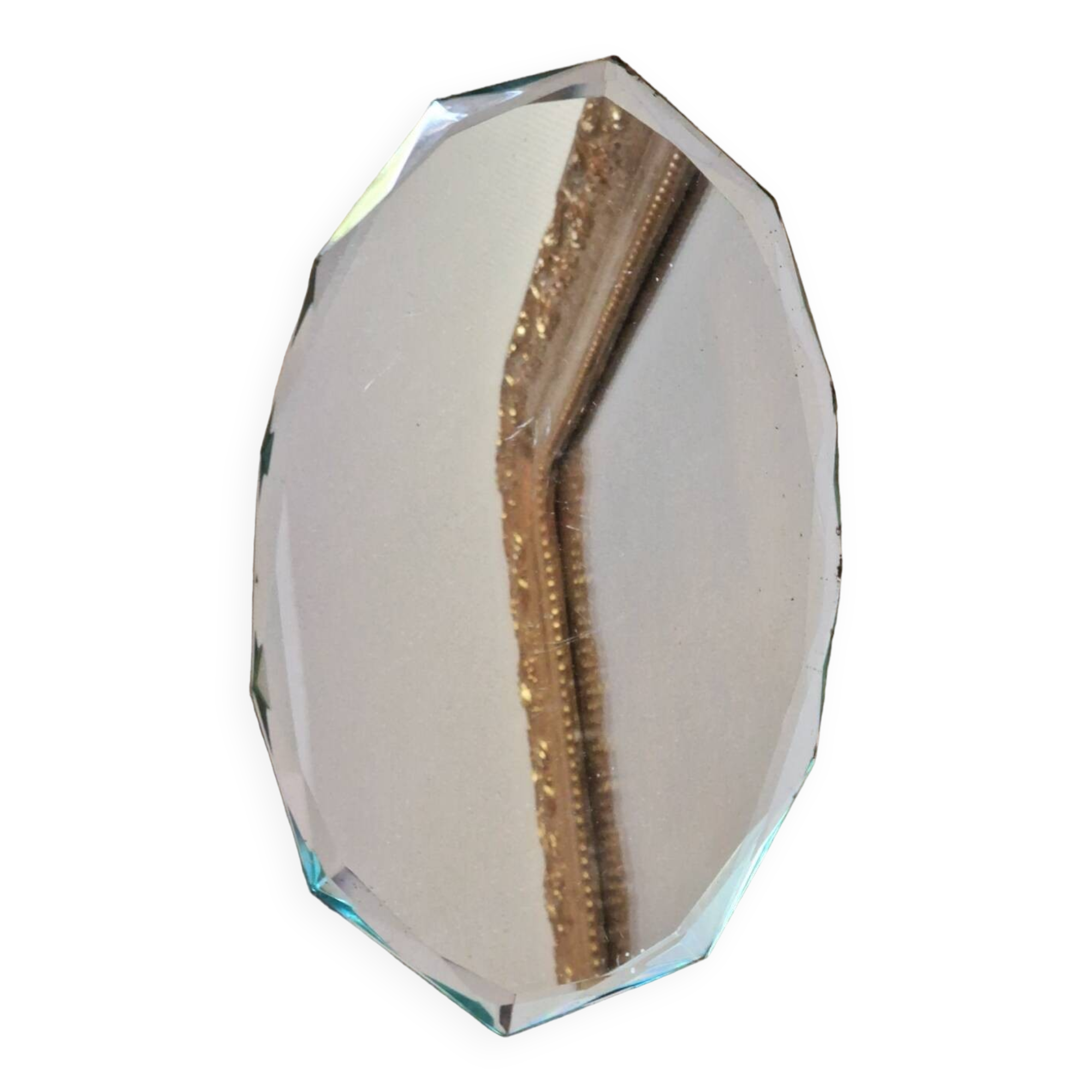 Antique beveled vintage velvet mirror