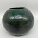 blue green ball vase