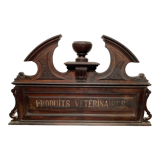 Pediment or top of furniture in natural wood XIX century