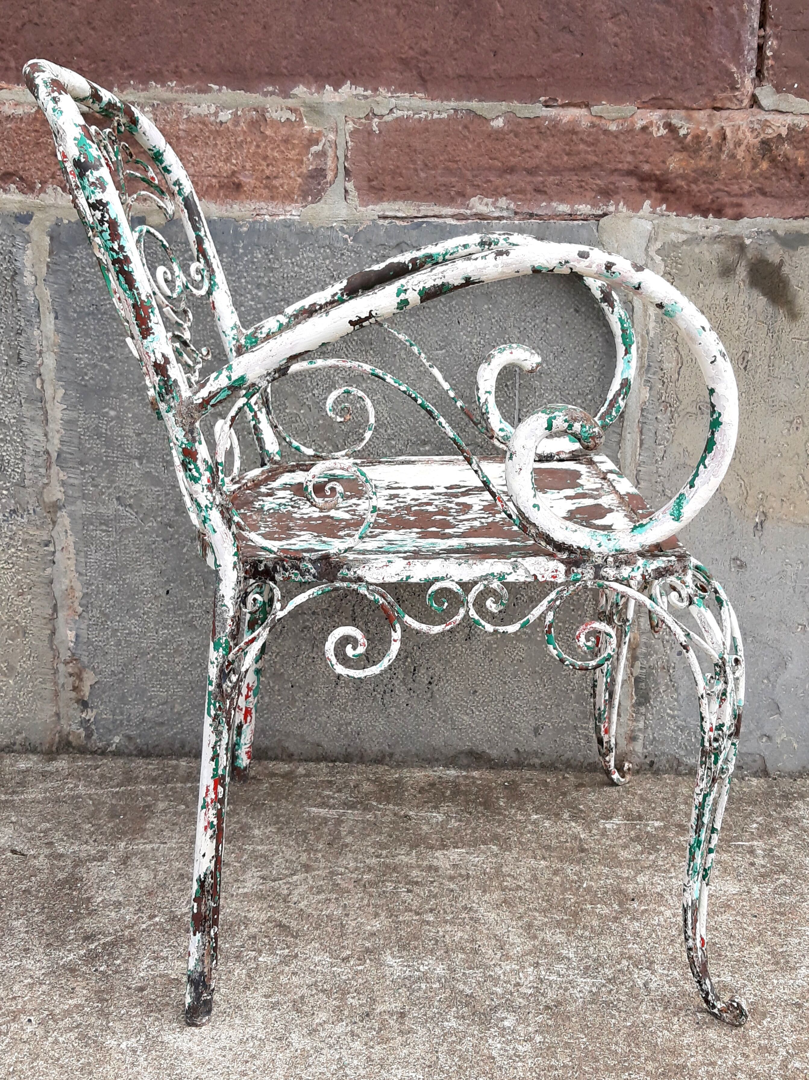 Fauteuil en fer forgé