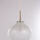 Very rare glass hanging lamp by doria leuchten, 1960, germany