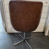 Swivel armchair with chrome metal legs from the 70s