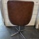 Swivel armchair with chrome metal legs from the 70s