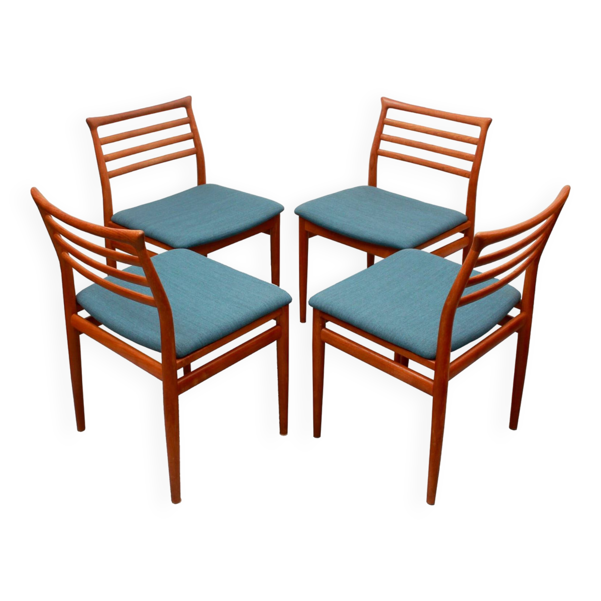 Set of 4 diningchairs teak, Erving Harland for Soro Chairs