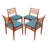 Set of 4 diningchairs teak, Erving Harland for Soro Chairs