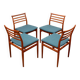 Set of 4 diningchairs teak, Erving Harland for Soro Chairs