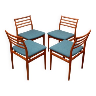 Lot de 4 chaises de salle à manger en teck, Erving Harland pour Soro Chairs